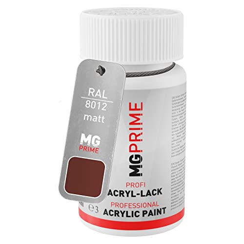 MG PRIME RAL 8012 Rotbraun/Red brown matt Lackstift 50 ml schnelltrocknend von MG PRIME