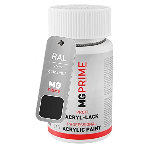 MG PRIME RAL 9017 Verkehrsschwarz/Traffic black glänzend Lackstift 50 ml schnelltrocknend von MG PRIME