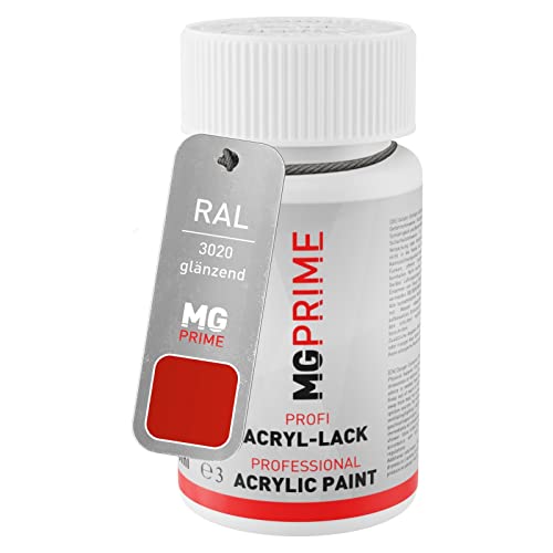 MG PRIME RAL 3020 Verkehrsrot/Traffic red glänzend Lackstift 50 ml schnelltrocknend von MG PRIME