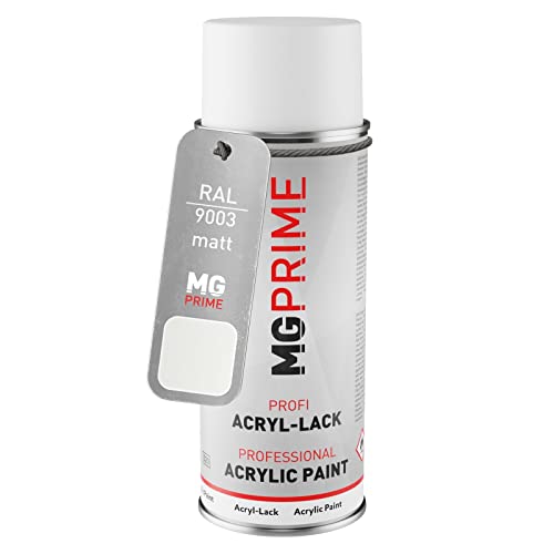 MG PRIME RAL 9003 Signalweiss/Signal white Spraydose 400 ml matt schnelltrocknend von MG PRIME