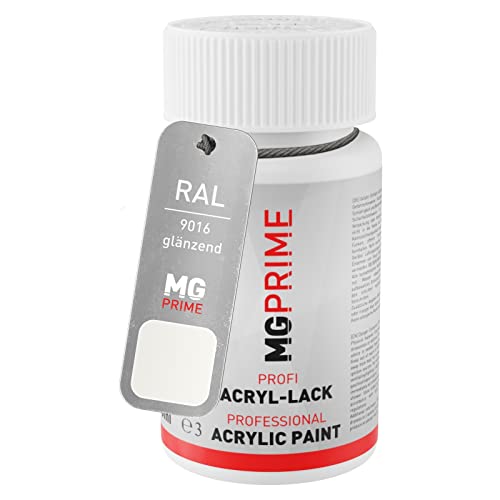 MG PRIME RAL 9016 Verkehrsweiss/Traffic white glänzend Lackstift 50 ml schnelltrocknend von MG PRIME