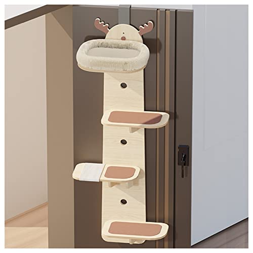 Cat Climber, Tür Hängende Katze Turm, Multi-Level-Katze Condo, Cat Climber Baum Turm, Wolke Regal Bord, Für Indoor Home (Color : B, S : 150cm) von MGCtech