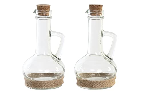 MGE - Essigkännchen und Ölkännchen - Ölspender/Ölflaschen mit Korkstopfen - Ölkännchen aus Glas - 2 x 230 mL von MGE World