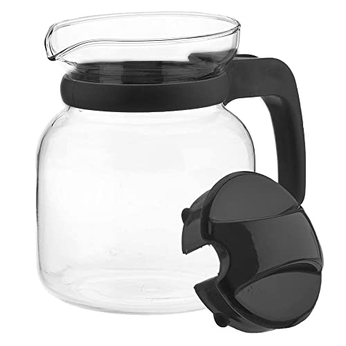 MGE - Kaffeekanne - Universal-Kaffeekanne - Glas-Kaffeemaschine - Thermoglas-Teekanne - Melita-Kanne mit Deckel - Weiß oder Schwarz - 650 ml von MGE World