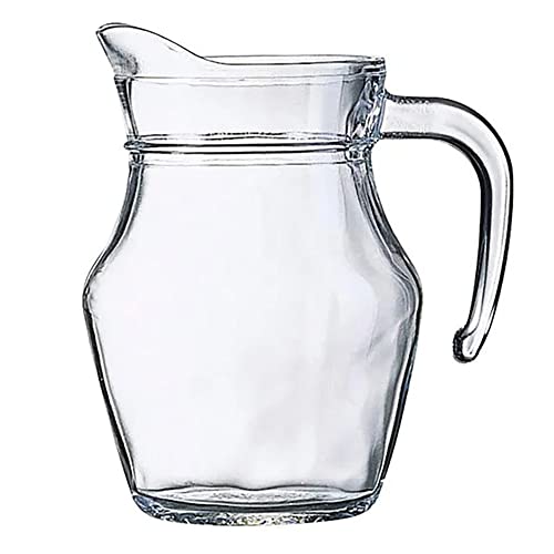 MGE - Mini Glas Karaffe für Wasser - Karaffe für Kühlschrank - Flasche für Tee, Fruchtsaft, Limonade - Transparente Flasche - 500 mL von MGE World