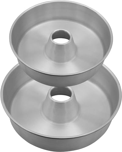 MGE - Rund Backform - Frankfurter - Kranzform mit Antihaftbeschichtung - Aluminium - Set von 2 - Ø 24 und 28 cm von MGE World