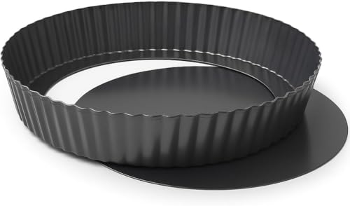 MGE - Tarteform - Quicheform - Tortenbodenform - Gekräuselte Backform für Kuchen - Karbonstahl - Antihaftbeschichtung - Ø 32 cm von MGE World