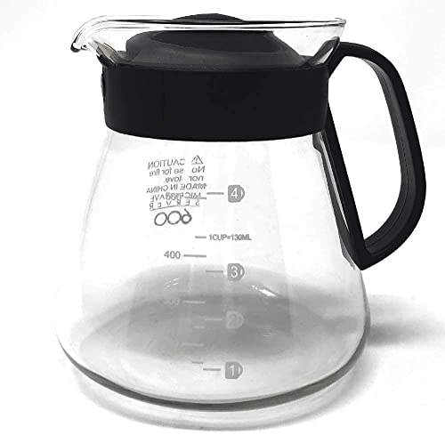 MGE - Mikrowellengeeignete Kanne - Thermo-Glas-Teekanne - Melita Kanne mit Deckel - Glaskanne - 600 ml von MGE World