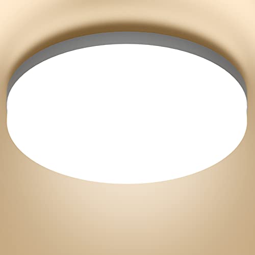 MGEELED Deckenlampe LED Deckenleuchte Flach 36W 3000K 4300LM Badezimmer Lampe Rund Badlampe Küchenlampe von MGEELED