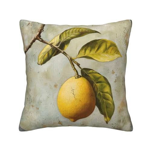 MGGAklp Dekorative Kissenbezüge aus Kordsamt mit Zitronenfrucht-Druck, für Sofa, Wohnzimmer, Couch, Bett MGGAklp Dekorative Kissenbezüge aus Kordsamt mit Zitronenfrucht-Druck, für Sofa, Wohnzimmer, Couch, Bett von MGGAklp