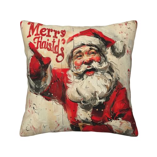 MGGAklp Dekorative Kissenbezüge mit Aufschrift "Merry Christmas", aus Kordsamt, für Sofa, Wohnzimmer, Couch, Bett von MGGAklp
