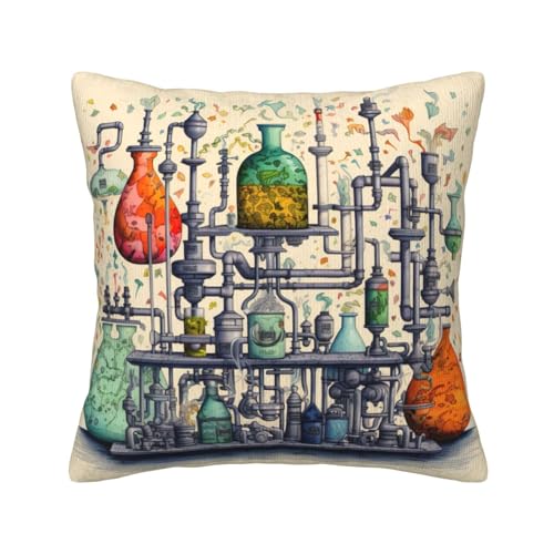 MGGAklp Dekorative Kissenbezüge mit Chemie-Druck, Kordsamt, für Sofa, Wohnzimmer, Couch, Bett MGGAklp Dekorative Kissenbezüge mit Chemie-Druck, Kordsamt, für Sofa, Wohnzimmer, Couch, Bett von MGGAklp