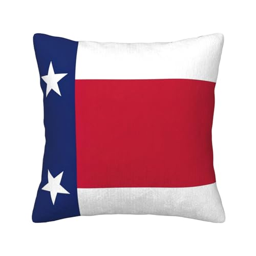 MGGAklp Dekorative Kissenbezüge mit Texas-Flaggen-Druck, Kordsamt, für Sofa, Wohnzimmer, Couch, Bett von MGGAklp