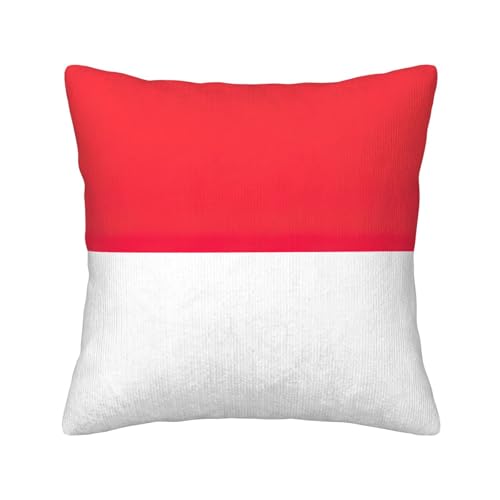 MGGAklp Dekorative Kissenbezüge mit indonesischer Flagge, aus Kordsamt, für Sofa, Wohnzimmer, Couch, Bett MGGAklp Dekorative Kissenbezüge mit indonesischer Flagge, aus Kordsamt, für Sofa, Wohnzimmer, Couch, Bett von MGGAklp