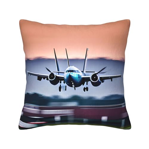 MGGAklp Dekorativer Kissenbezug mit Fliegenflugzeug-Druck, Kordsamt, für Sofa, Wohnzimmer, Couch, Bett MGGAklp Dekorativer Kissenbezug mit Fliegenflugzeug-Druck, Kordsamt, für Sofa, Wohnzimmer, Couch, Bett von MGGAklp