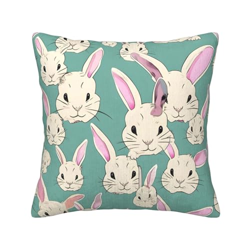 MGGAklp Dekorativer Kissenbezug mit Hasen-Motiv, aus Kordsamt, für Sofa, Wohnzimmer, Couch, Bett MGGAklp Dekorativer Kissenbezug mit Hasen-Motiv, aus Kordsamt, für Sofa, Wohnzimmer, Couch, Bett von MGGAklp