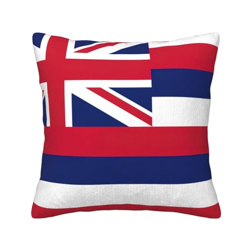MGGAklp Dekorativer Kissenbezug mit Hawaii-Flagge, Kordsamt, für Sofa, Wohnzimmer, Couch, Bett MGGAklp Dekorativer Kissenbezug mit Hawaii-Flagge, Kordsamt, für Sofa, Wohnzimmer, Couch, Bett von MGGAklp