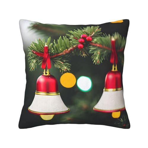 MGGAklp Dekorativer Kissenbezug mit Weihnachtsbaum und Glocke, aus Kordsamt, für Sofa, Wohnzimmer, Couch, Bett MGGAklp Dekorativer Kissenbezug mit Weihnachtsbaum und Glocke, aus Kordsamt, für Sofa, Wohnzimmer, Couch, Bett von MGGAklp