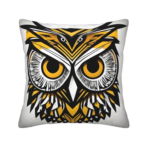 MGGAklp Dekorativer Kissenbezug mit niedlichem Eulenmuster, aus Kordsamt, für Sofa, Wohnzimmer, Couch, Bett von MGGAklp
