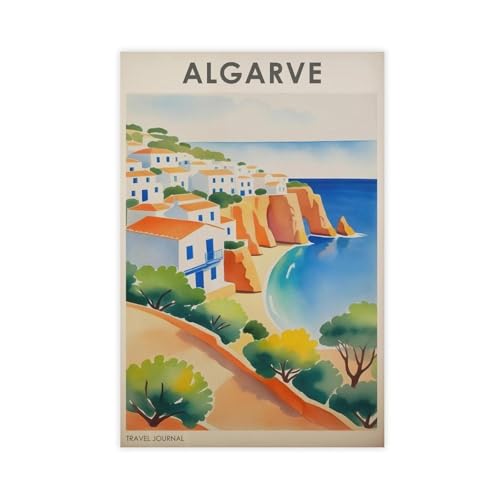 MGHDGD Algarve-Reise, Vintage-Poster auf Leinwand, Poster, Schlafzimmer, Dekoration, Landschaft, Büro, Raumdekoration, Geschenk, 40 x 60 cm MGHDGD Algarve-Reise, Vintage-Poster auf Leinwand, Poster, Schlafzimmer, Dekoration, Landschaft, Büro, Raumdekoration, Geschenk, 40 x 60 cm von MGHDGD