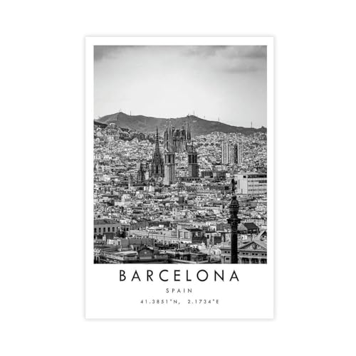 MGHDGD Barcelona-Reise, Barcelona-Poster, Leinwand-Poster, Schlafzimmer, Dekoration, Landschaft, Büro, Raumdekoration, Geschenk, 50 x 75 cm MGHDGD Barcelona-Reise, Barcelona-Poster, Leinwand-Poster, Schlafzimmer, Dekoration, Landschaft, Büro, Raumdekoration, Geschenk, 50 x 75 cm von MGHDGD