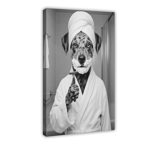 MGHDGD Catahoula Leopard Badezimmer Kunst Leinwand Poster Schlafzimmer Dekor Landschaft Büro Zimmer Dekor Geschenk 40 x 60 cm MGHDGD Catahoula Leopard Badezimmer Kunst Leinwand Poster Schlafzimmer Dekor Landschaft Büro Zimmer Dekor Geschenk 40 x 60 cm von MGHDGD