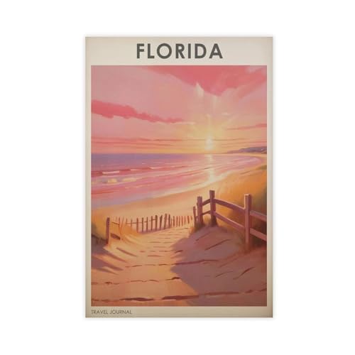 MGHDGD Florida-Reise, Vintage-Poster auf Leinwand, Poster, Schlafzimmer, Dekoration, Landschaft, Büro, Raumdekoration, Geschenk, 60 x 90 cm MGHDGD Florida-Reise, Vintage-Poster auf Leinwand, Poster, Schlafzimmer, Dekoration, Landschaft, Büro, Raumdekoration, Geschenk, 60 x 90 cm von MGHDGD