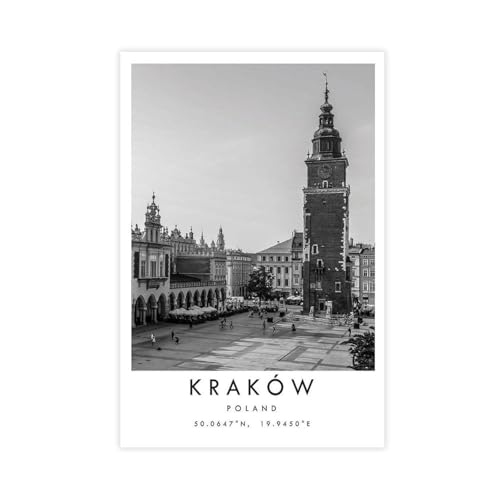 MGHDGD Krakau-Reise, Krakau-Poster, Leinwand-Poster, Schlafzimmer, Dekoration, Landschaft, Büro, Raumdekoration, Geschenk, 40 x 60 cm MGHDGD Krakau-Reise, Krakau-Poster, Leinwand-Poster, Schlafzimmer, Dekoration, Landschaft, Büro, Raumdekoration, Geschenk, 40 x 60 cm von MGHDGD