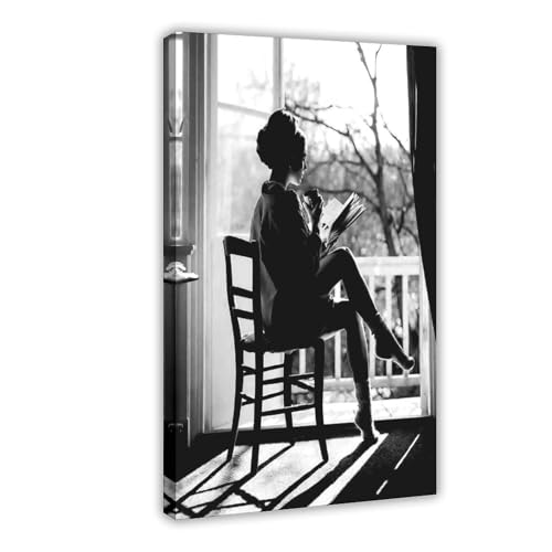 MGHDGD Leinwandposter mit Lesebuch im Fenster, Schlafzimmer, Landschaft, Büro, Raumdekoration, Geschenk, 20 x 30 cm MGHDGD Leinwandposter mit Lesebuch im Fenster, Schlafzimmer, Landschaft, Büro, Raumdekoration, Geschenk, 20 x 30 cm von MGHDGD