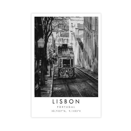 MGHDGD Lissabon-Reise, Lissabon-Poster, Leinwand-Poster, Schlafzimmer-Dekor, Landschaft, Büro, Raumdekoration, Geschenk, 50 x 75 cm MGHDGD Lissabon-Reise, Lissabon-Poster, Leinwand-Poster, Schlafzimmer-Dekor, Landschaft, Büro, Raumdekoration, Geschenk, 50 x 75 cm von MGHDGD