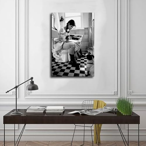 MGHDGD Lustiges Badezimmer-Leinwand-Poster, Wandkunst, Wandkunst, Bild, Gemälde für Wohnzimmer, Schlafzimmer, Dekoration, 30 x 45 cm MGHDGD Lustiges Badezimmer-Leinwand-Poster, Wandkunst, Wandkunst, Bild, Gemälde für Wohnzimmer, Schlafzimmer, Dekoration, 30 x 45 cm von MGHDGD