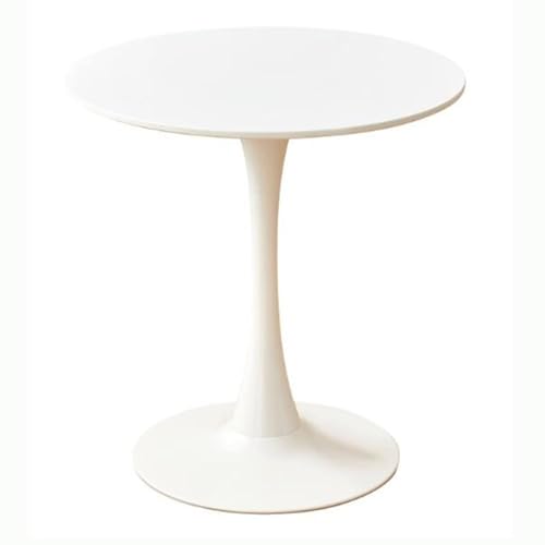 MGHRUE Moderner, Legerer Verhandlungstisch, Runder Tisch, Tulpenweiß, Kaffee-/Milch-/Teeladen-Esstisch, Nordischer Balkon, Kleiner Runder Tisch Und Stühle,70cm von MGHRUE