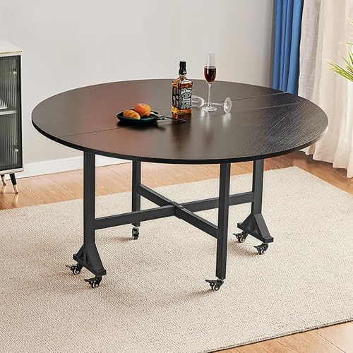 MGHRUE Multifunktions-Rundtisch Klappbarer Esstisch, Umweltfreundliche Platten Und Metallhalterungen, Klappbarer Küchentisch Mit 6 Rädern,Braun,120cm MGHRUE Multifunktions-Rundtisch Klappbarer Esstisch, Umweltfreundliche Platten Und Metallhalterungen, Klappbarer Küchentisch Mit 6 Rädern,Braun,120cm von MGHRUE