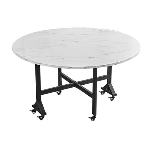 MGHRUE Multifunktions-Rundtisch Klappbarer Esstisch, Umweltfreundliche Platten Und Metallhalterungen, Klappbarer Küchentisch Mit 6 Rädern,Weiß,100cm MGHRUE Multifunktions-Rundtisch Klappbarer Esstisch, Umweltfreundliche Platten Und Metallhalterungen, Klappbarer Küchentisch Mit 6 Rädern,Weiß,100cm von MGHRUE