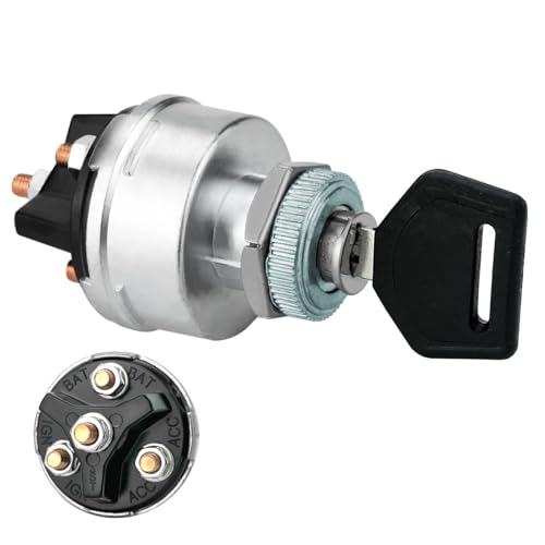 MGI SpeedWare 4-Position Universal Ignition Key Switch 12v, Acc/Off/IGN/(Start) von MGI SpeedWare