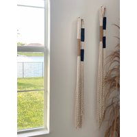 2Er-Set Decorativo Colgante De Pared // Boho Dekor Arte Fibra Pequeña Decoracion Moderna Envuelto von MGInteriorDesign