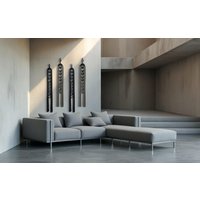 Set-2 Perlen Dekor // Wandbehang Graue Farbpalette von MGInteriorDesign