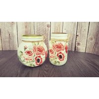 Mohnblumen Einmachglas Set Dekorativer Stift - & Pinselhalter von MGMCraft