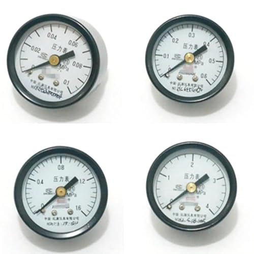 Durchmesser 40 mm Axialmontage M10x1 Bereich 0,1-25 MPa Luftkompressor-Manometer Pneumatisches Manometer (Farbe: 0-0,16 MPa) von MGNSJGYXN