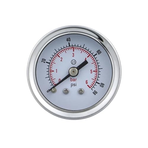 Manometer 40 mm 0–400 bar/PSI Rückanschluss Edelstahlgehäuse Messingverbindung Wassergasmanometer Manometer(M10-1,0–10 bar) von MGNSJGYXN