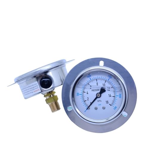Manometer Kraftstoff-Luftkompressor-Messgerät 16 Bar Radial-Axial-Metallmanometer Hydraulisches G1/4-Druckprüfgerät Manometer (Größe: 0–40 MPa) von MGNSJGYXN