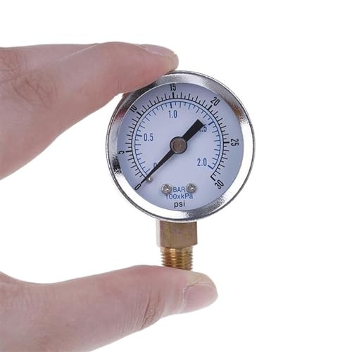 Manometer Niederdruck für Kraftstoff Luft Öl Gas Wasser Öl Gas Messung 1pc Manometer (Color : 1pc-01) von MGNSJGYXN
