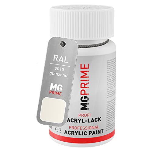 MG PRIME RAL 9010 Reinweiss/Pure white glänzend Lackstift 50 ml schnelltrocknend von MG PRIME
