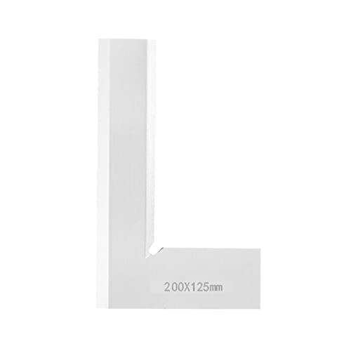 MGRAS 100/125 / 160mm Maschinist 90 Grad rechtwinklig Platz Ingenieur Set for Sitzplatz Stahl ausgehärtet Präzisionswinkel Lineal Handwerkzeugsatz (Size : 200 125mm) von MGRAS