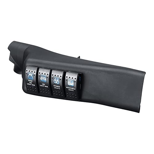 MGRAS Auto A-Säulenschalter Pod Panel Kit for 4 LED Rocker-Linke Seitenschalter Relais passen for Jeep Fit for Wrangler JK 2011-2018. Autoteile Kfz-Schalter und -Relais von MGRAS