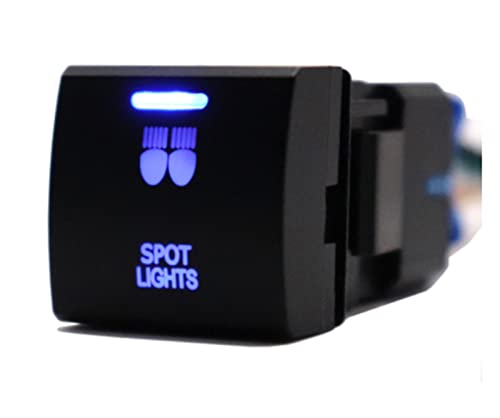 MGRAS Druckknopfschalter 12V blau LED Licht 22 x 22mm EIN/AUS Schalter für Toyota, Land Cruiser, Prado 150-Serie, Altis & mehr MGRAS Druckknopfschalter 12V blau LED Licht 22 x 22mm EIN/AUS Schalter für Toyota, Land Cruiser, Prado 150-Serie, Altis & mehr von MGRAS