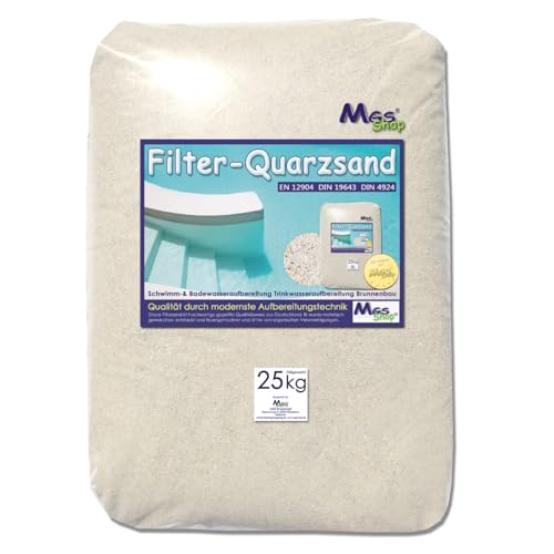 MGS SHOP Filtersand Quarzsand geprüfte Qualität Körnung wählbar (0.5-1mm) von MGS SHOP