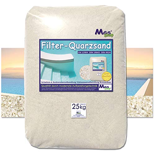 MGS SHOP Filtersand Quarzsand geprüfte Qualität Körnung wählbar (3-6mm) von MGS SHOP