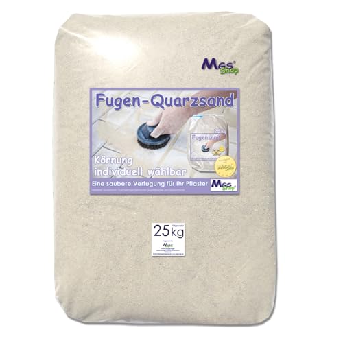 MGS SHOP 25kg Fugensand geprüfte Qualität Quarzsand helle Körnung (0.1-0.3 mm) von MGS SHOP
