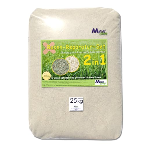 RASEN - REPARATUR - SET 2in1 Nachsaat - MIX Spezialsand heimischer Qualitäts Grassamen von MGS SHOP